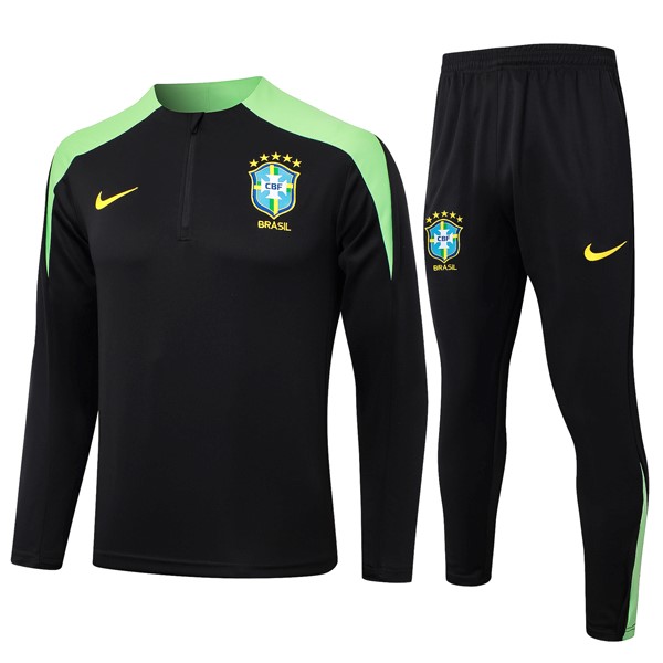 Sudadera De Training Brasil 2024/25 Negro Verde 3